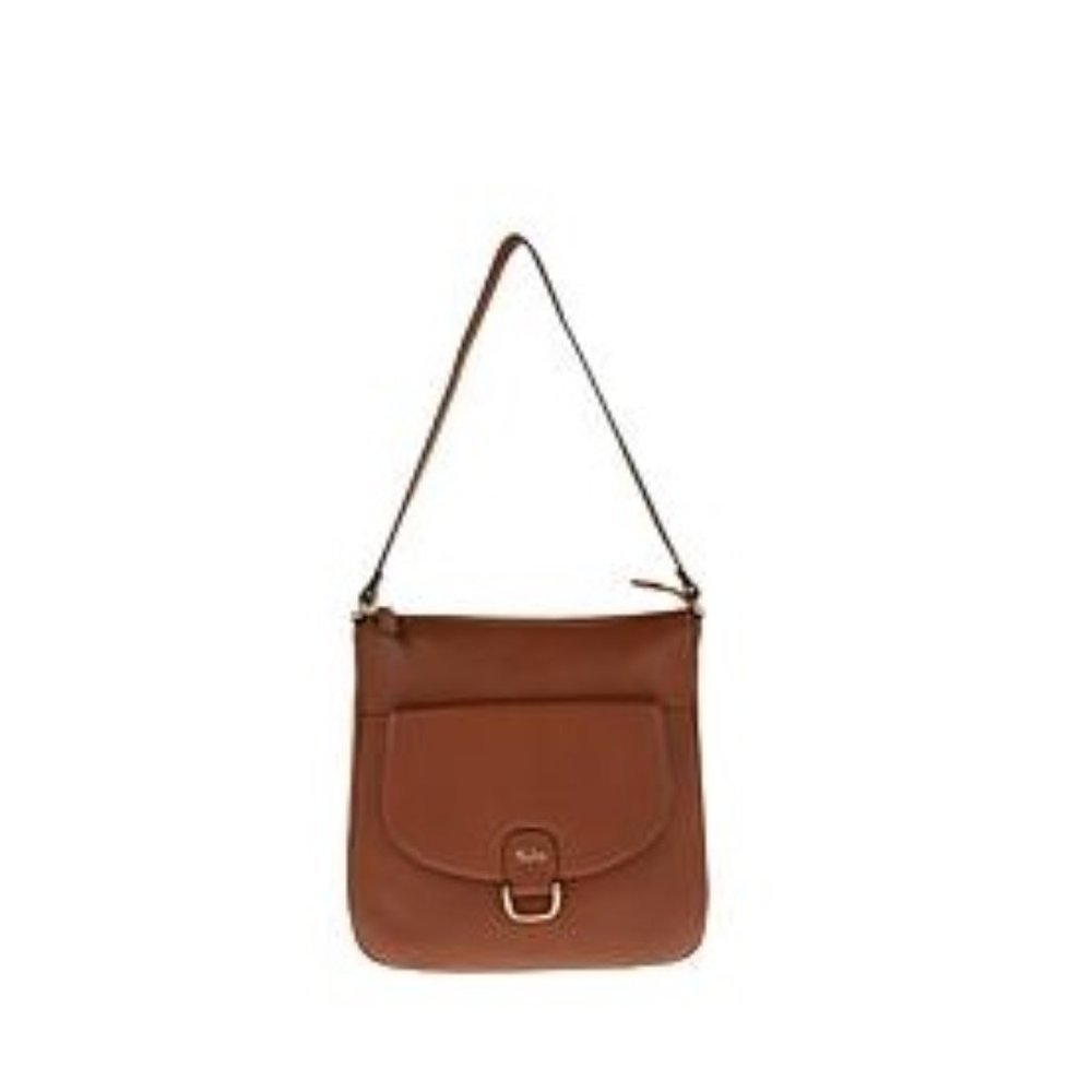 Tula England Leather Front Tab Shoulder Bag